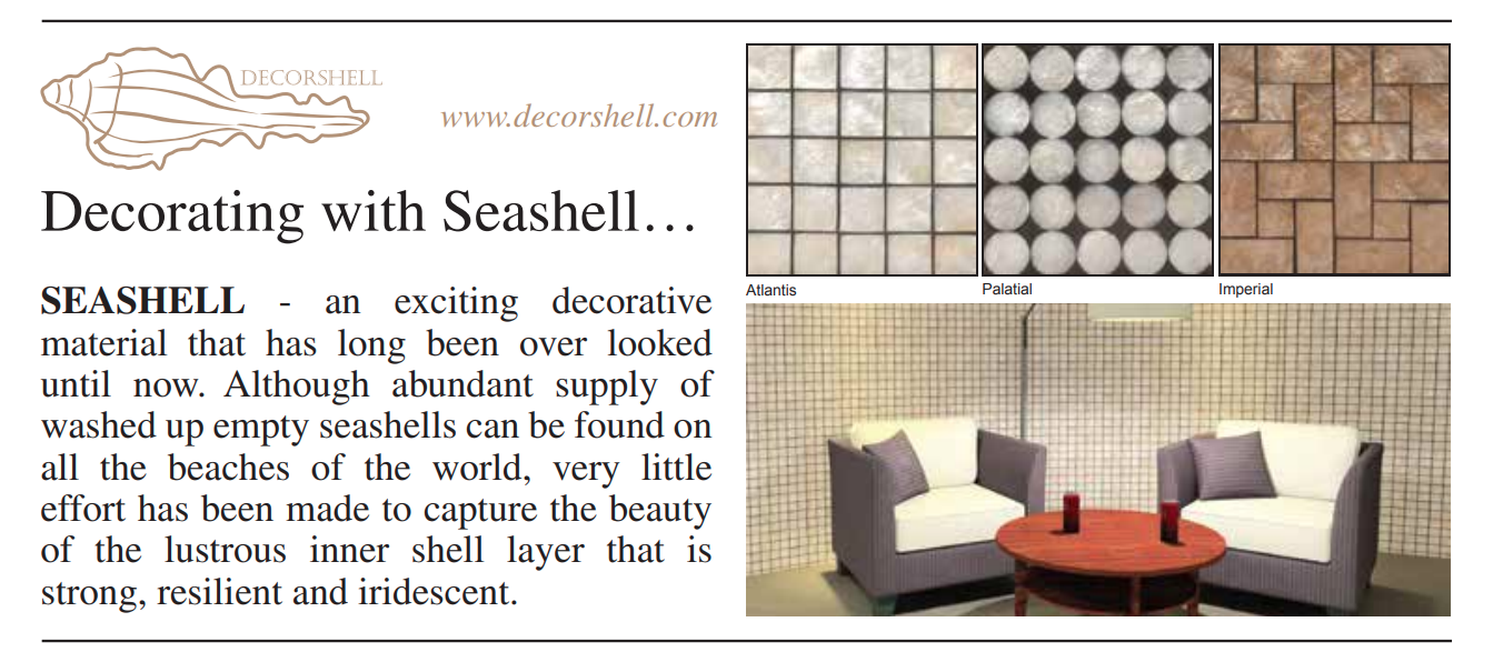 Decorshell Seashell Mosaic — all 4 patterns